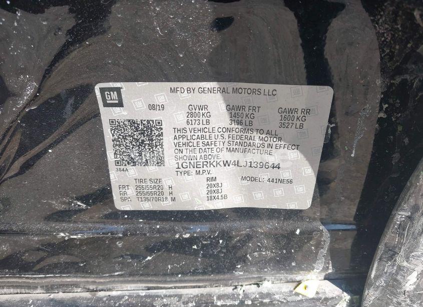 Photo 9 of 2020 Chevrolet Traverse FWD PREMIER (VIN 1GNERKKW4LJ139644)