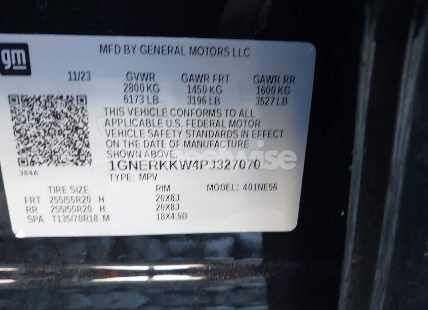 Photo 9 of 2023 Chevrolet Traverse FWD PREMIER (VIN 1GNERKKW4PJ327070)