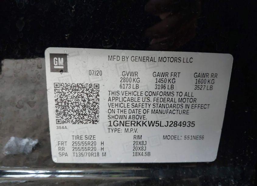 Photo 9 of 2020 Chevrolet Traverse FWD PREMIER (VIN 1GNERKKW5LJ284935)