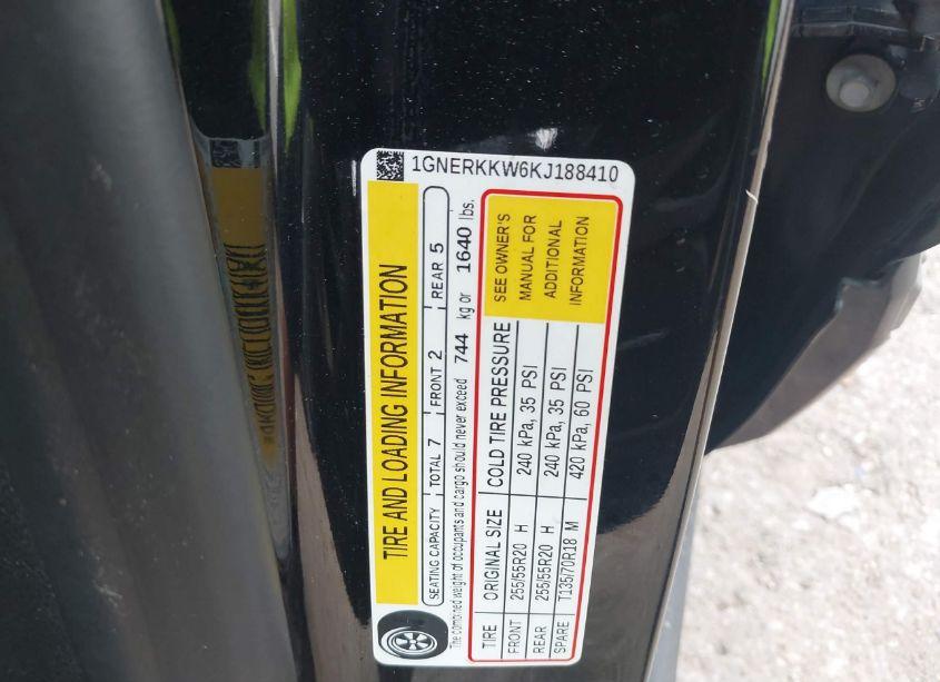 Photo 9 of 2019 Chevrolet Traverse PREMIER (VIN 1GNERKKW6KJ188410)