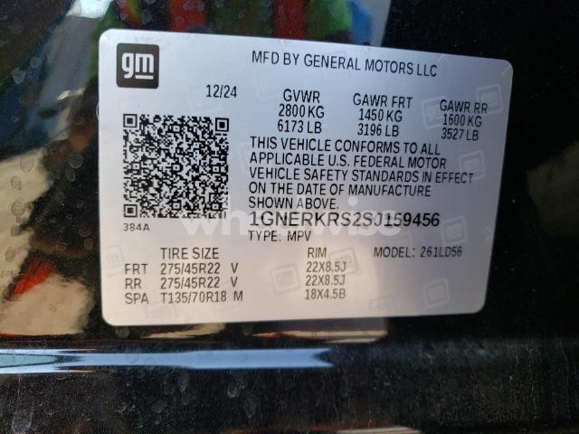 Photo 13 of 2025 CHEVROLET TRAVERSE HIGH COUNTRY (VIN 1GNERKRS2SJ159456)