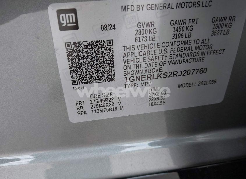 Photo 9 of 2024 Chevrolet Traverse FWD RS (VIN 1GNERLKS2RJ207760)