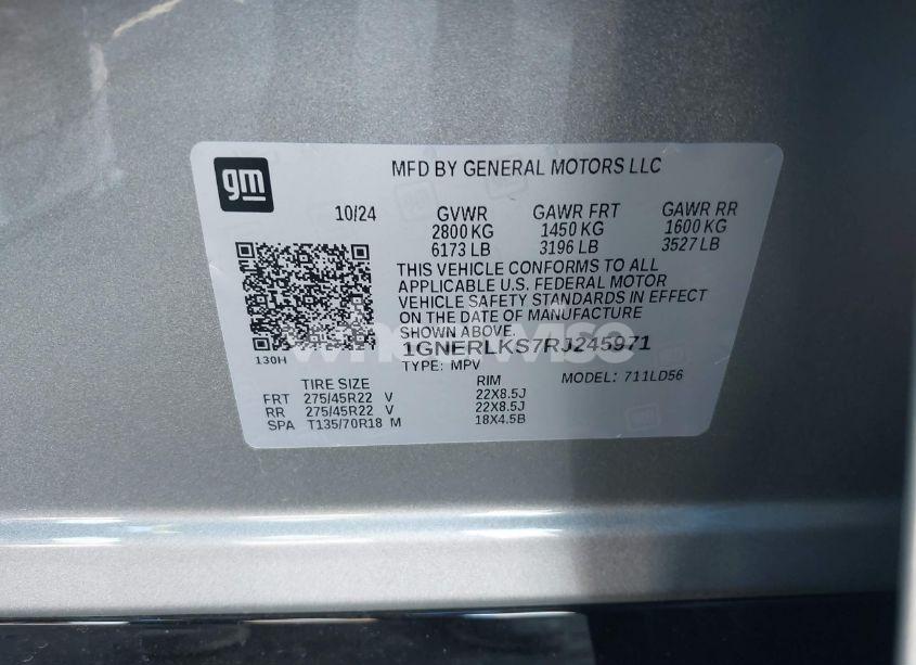 Photo 9 of 2024 Chevrolet Traverse FWD RS (VIN 1GNERLKS7RJ245971)