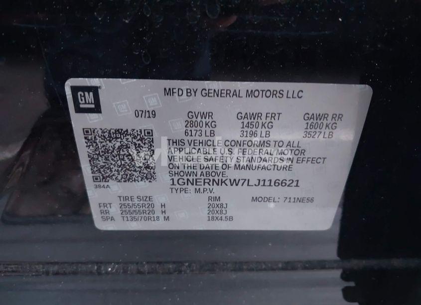 Photo 9 of 2020 Chevrolet Traverse FWD HIGH COUNTRY (VIN 1GNERNKW7LJ116621)