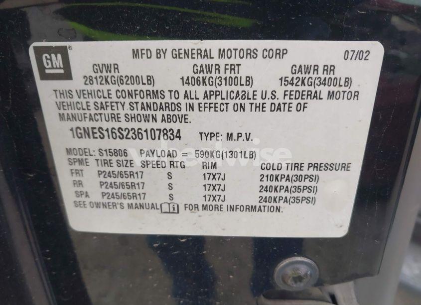 Photo 9 of 2003 Chevrolet Trailblazer EXT LT (VIN 1GNES16S236107834)