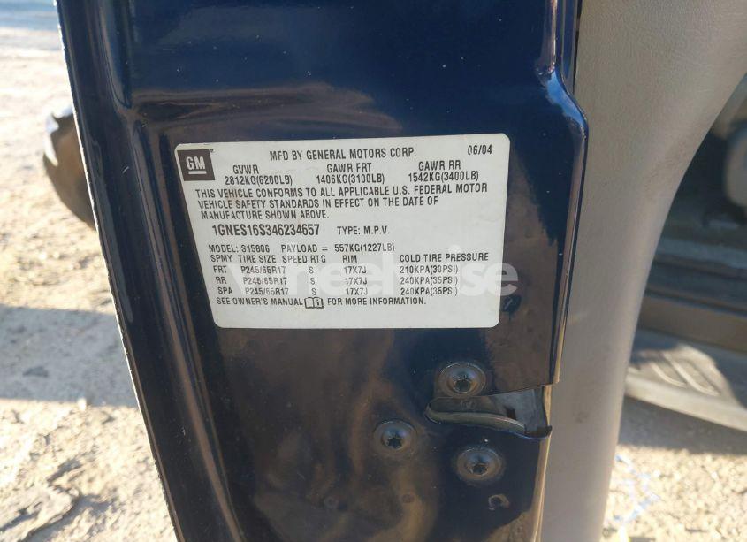 Photo 9 of 2004 Chevrolet Trailblazer EXT LT (VIN 1GNES16S346234657)