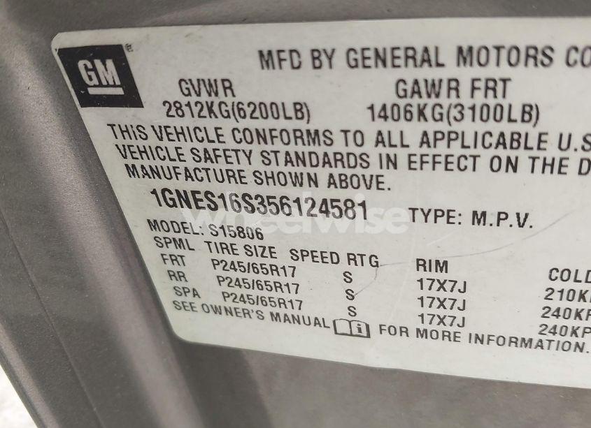 Photo 9 of 2005 Chevrolet Trailblazer EXT LS (VIN 1GNES16S356124581)