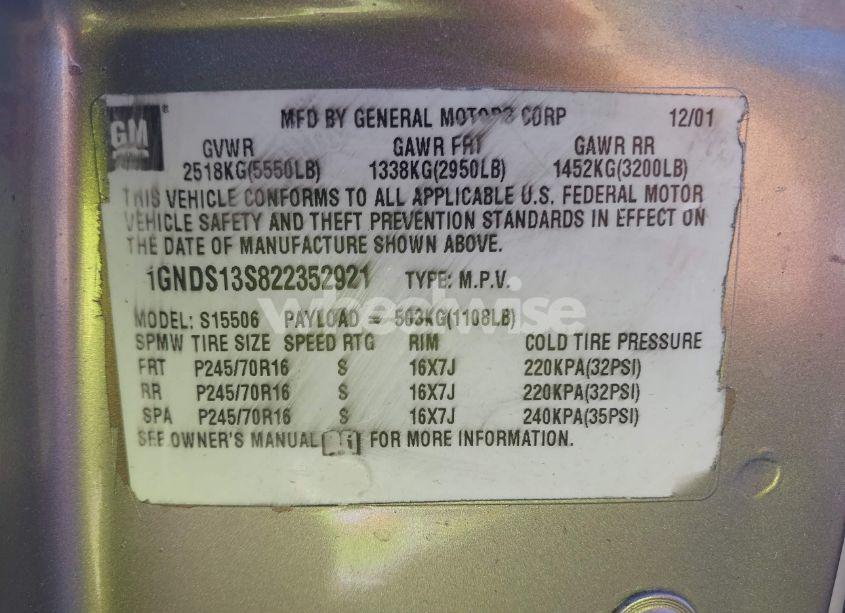 Photo 9 of 2003 Chevrolet Trailblazer EXT LT (VIN 1GNES16S436110265)