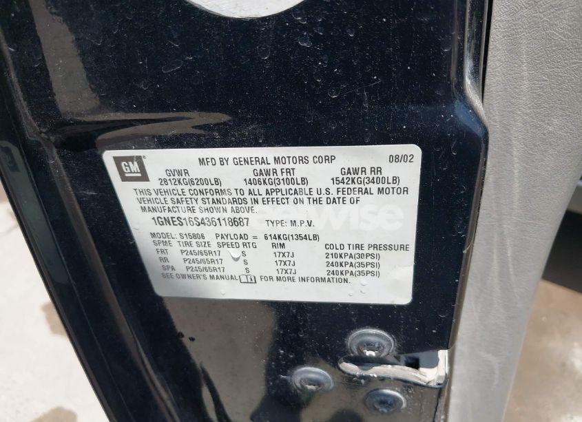 Photo 9 of 2003 Chevrolet Trailblazer EXT LT (VIN 1GNES16S436118687)