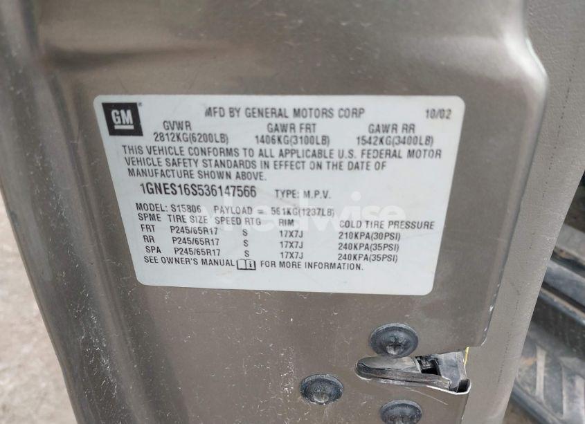 Photo 9 of 2003 Chevrolet Trailblazer EXT LT (VIN 1GNES16S536147566)