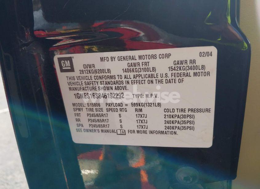 Photo 9 of 2004 Chevrolet Trailblazer EXT LT (VIN 1GNES16S846192292)