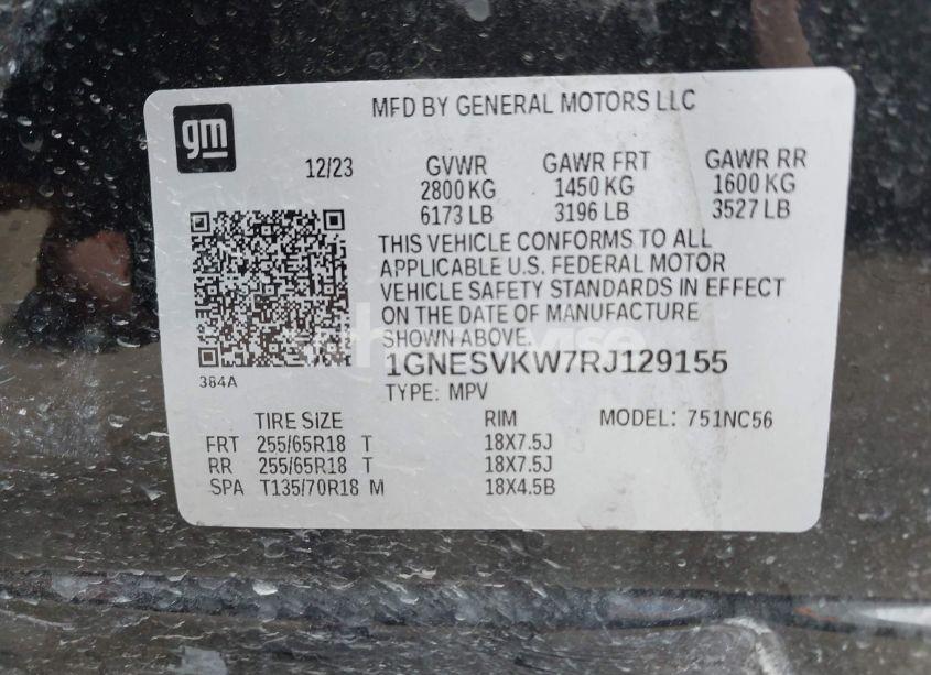 Photo 9 of 2024 Chevrolet Traverse LIMITED FWD LT CLOTH (VIN 1GNESVKW7RJ129155)