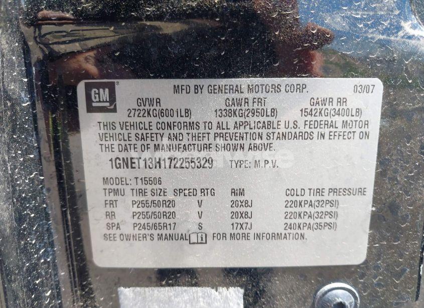 Photo 9 of 2007 Chevrolet Trailblazer SS (VIN 1GNET13H172255329)