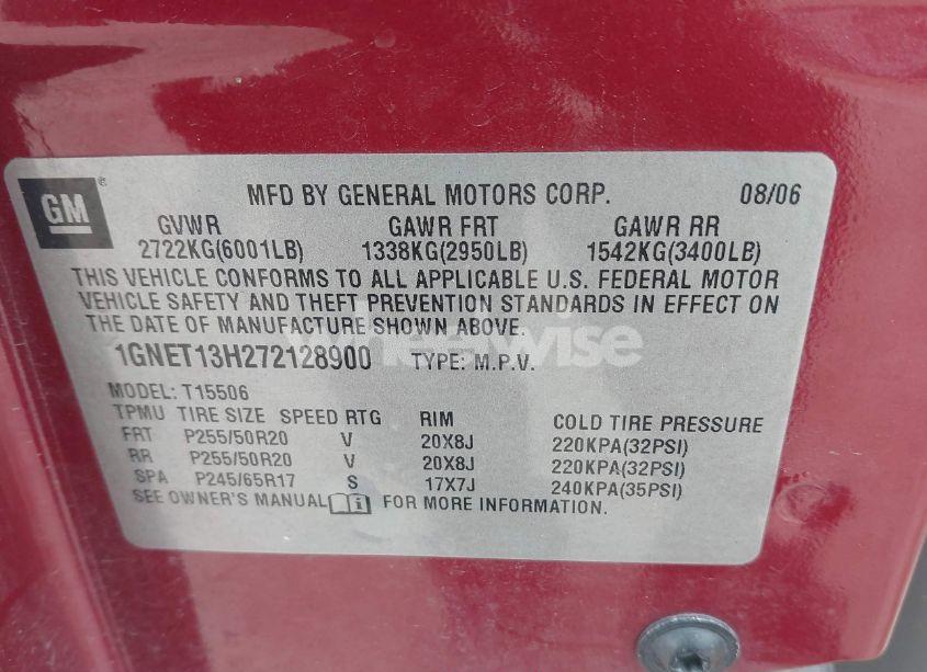 Photo 9 of 2007 Chevrolet Trailblazer SS (VIN 1GNET13H272128900)