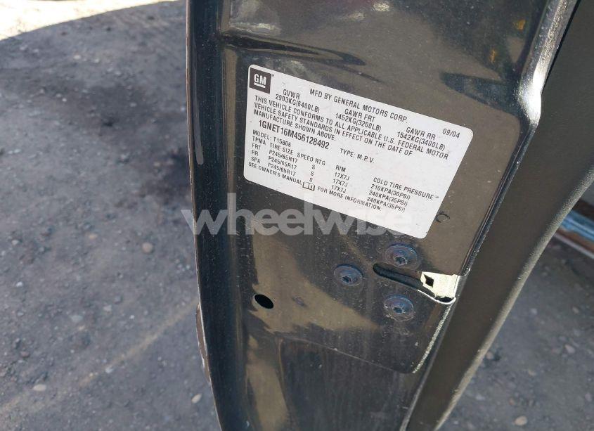 Photo 9 of 2005 Chevrolet Trailblazer EXT LT (VIN 1GNET16M456128492)