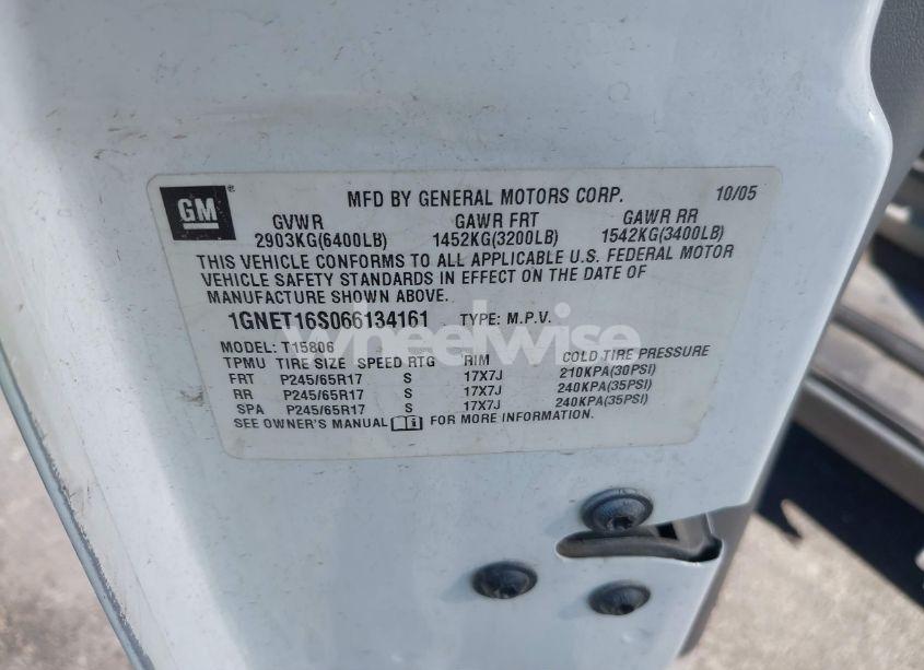 Photo 9 of 2006 Chevrolet Trailblazer EXT LS (VIN 1GNET16S066134161)