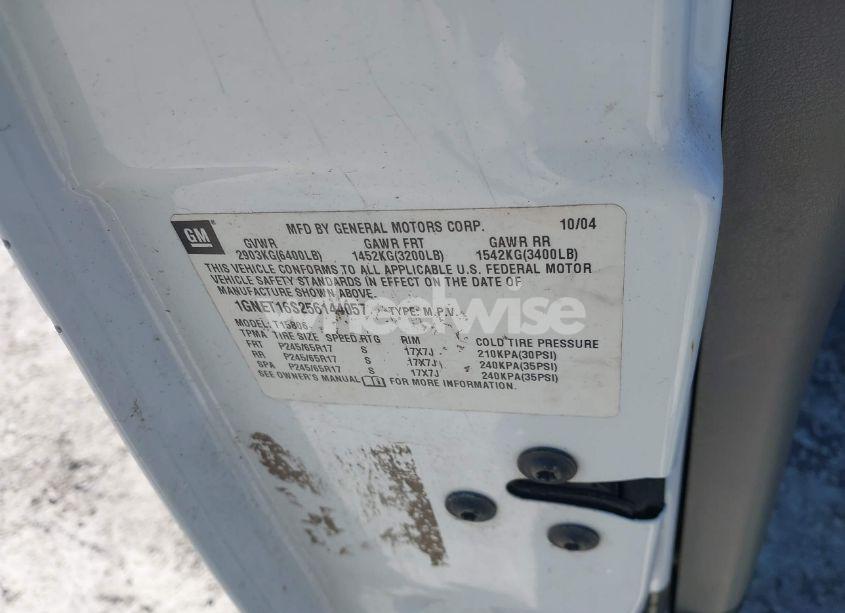 Photo 9 of 2005 Chevrolet Trailblazer EXT LS (VIN 1GNET16S256144057)