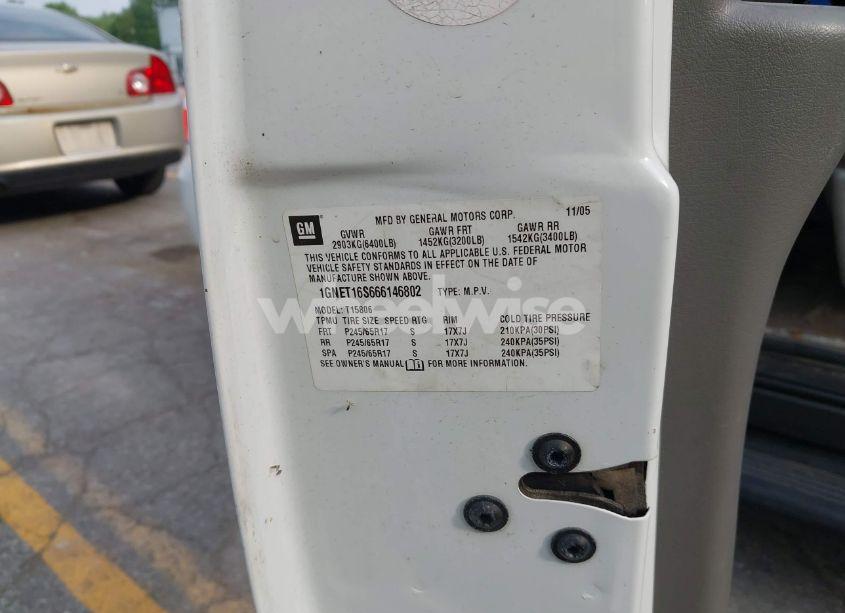 Photo 9 of 2006 Chevrolet Trailblazer EXT LS (VIN 1GNET16S666146802)