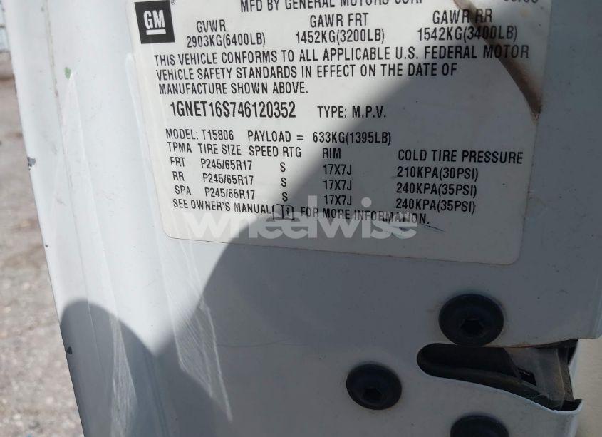 Photo 9 of 2004 Chevrolet Trailblazer EXT LS (VIN 1GNET16S746120352)