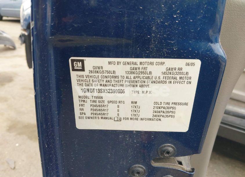 Photo 9 of 2006 Chevrolet Trailblazer EXT LS (VIN 1GNET16S866134196)