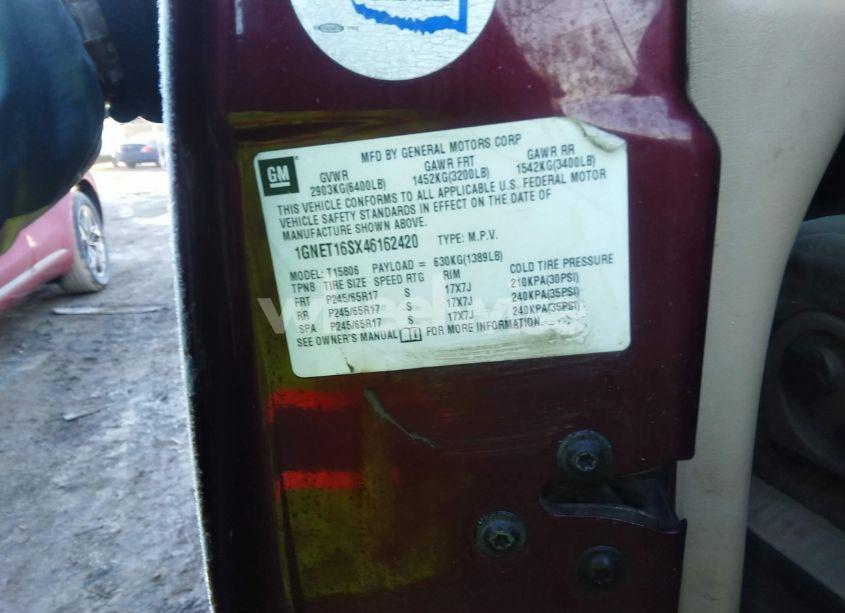 Photo 9 of 2004 Chevrolet Trailblazer EXT LS (VIN 1GNET16SX46162420)