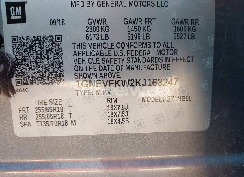 Photo 9 of 2019 Chevrolet Traverse LS (VIN 1GNEVFKW2KJ163247)