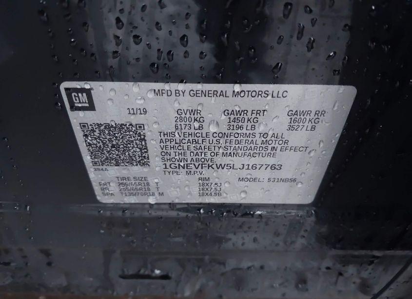 Photo 9 of 2020 Chevrolet Traverse AWD LS (VIN 1GNEVFKW5LJ167763)