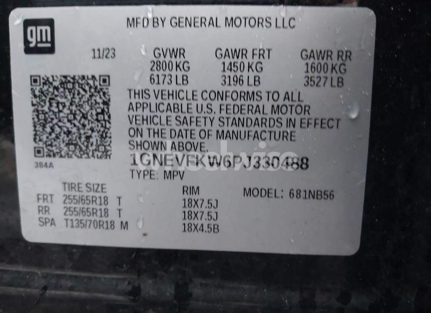 Photo 9 of 2023 Chevrolet Traverse AWD LS (VIN 1GNEVFKW6PJ330488)