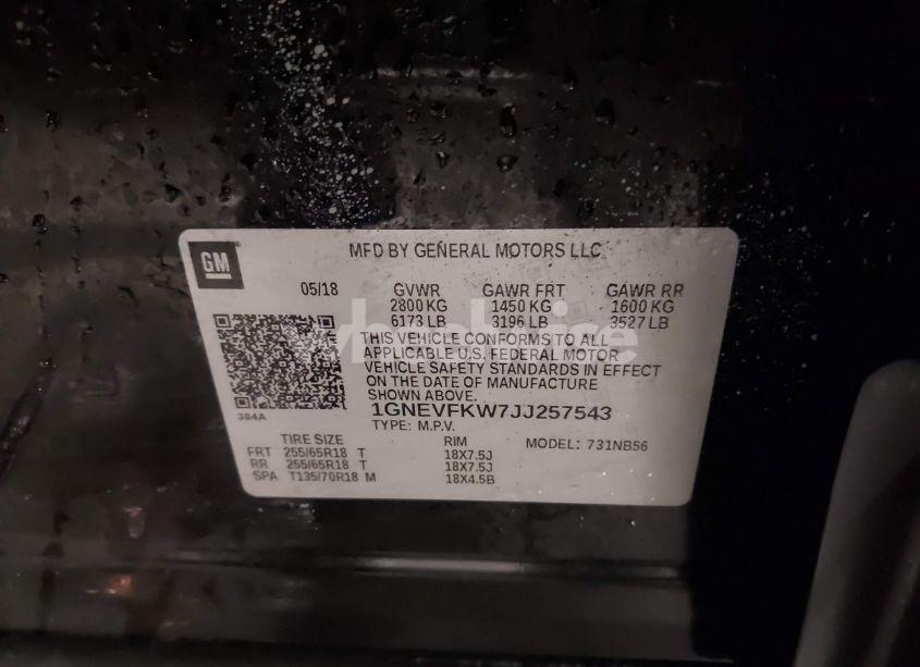 Photo 9 of 2018 Chevrolet Traverse LS (VIN 1GNEVFKW7JJ257543)