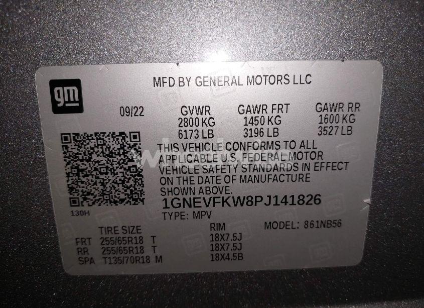 Photo 9 of 2023 Chevrolet Traverse AWD LS (VIN 1GNEVFKW8PJ141826)