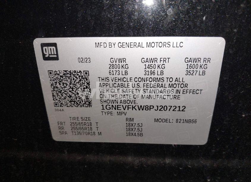 Photo 9 of 2023 Chevrolet Traverse AWD LS (VIN 1GNEVFKW8PJ207212)