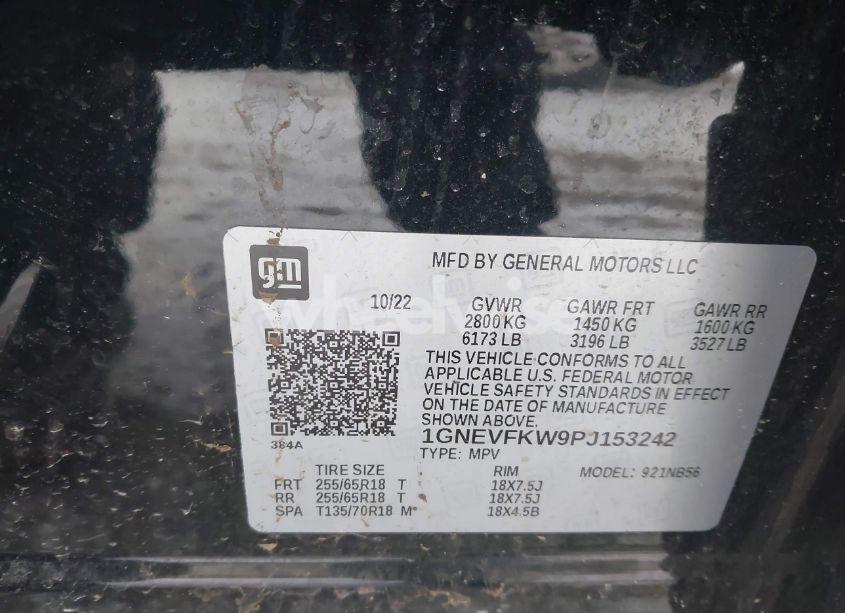 Photo 9 of 2023 Chevrolet Traverse AWD LS (VIN 1GNEVFKW9PJ153242)