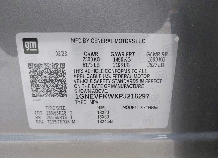 Photo 9 of 2023 Chevrolet Traverse AWD LS (VIN 1GNEVFKWXPJ216297)
