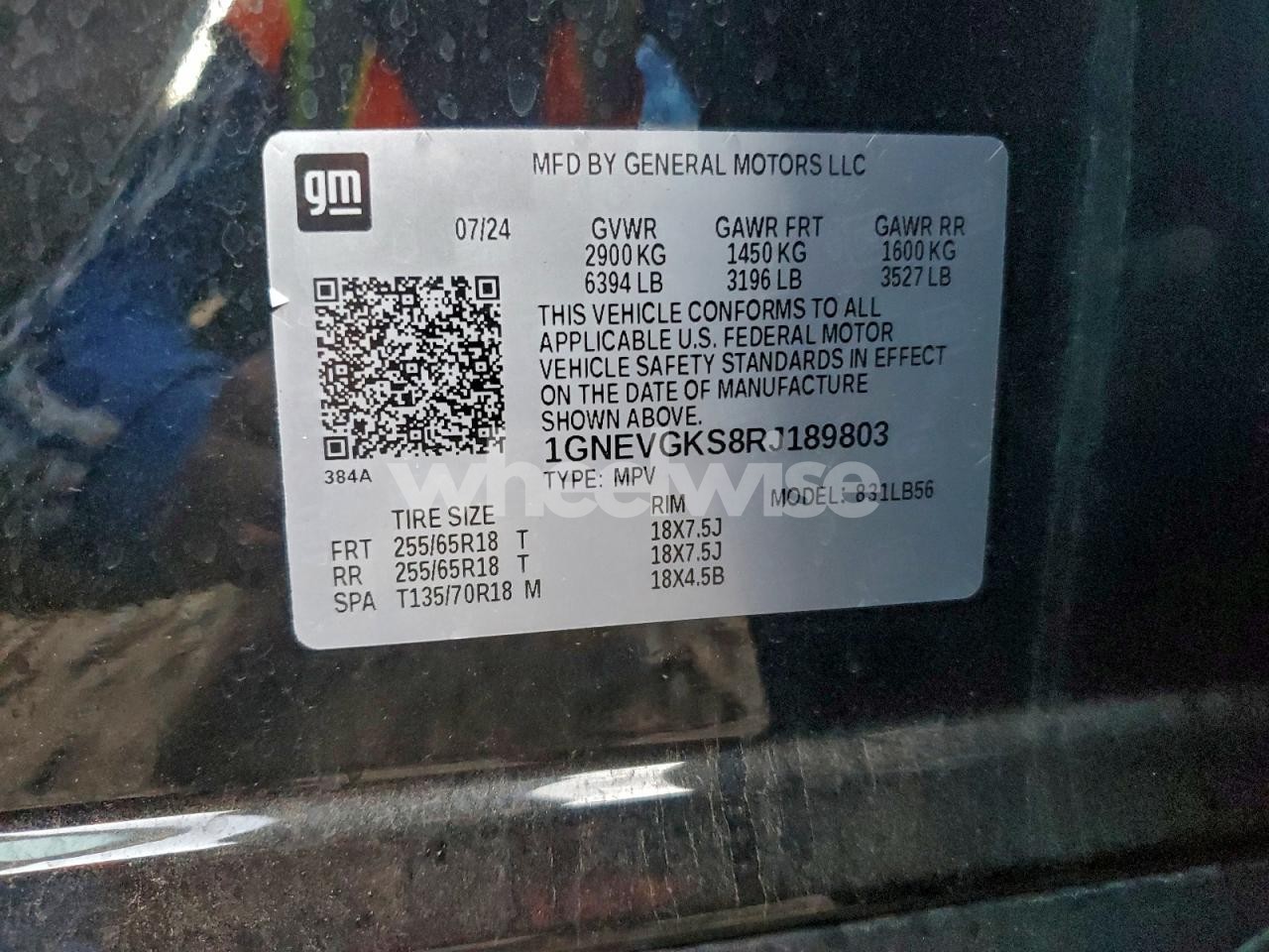 Photo 13 of 2024 CHEVROLET TRAVERSE LT (VIN 1GNEVGKS8RJ189803)