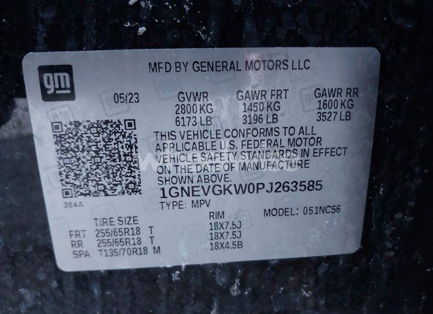 Photo 9 of 2023 Chevrolet Traverse AWD LT CLOTH (VIN 1GNEVGKW0PJ263585)