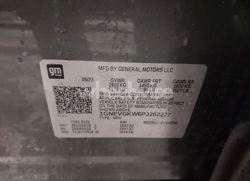 Photo 9 of 2023 Chevrolet Traverse AWD LT CLOTH (VIN 1GNEVGKW6PJ262277)