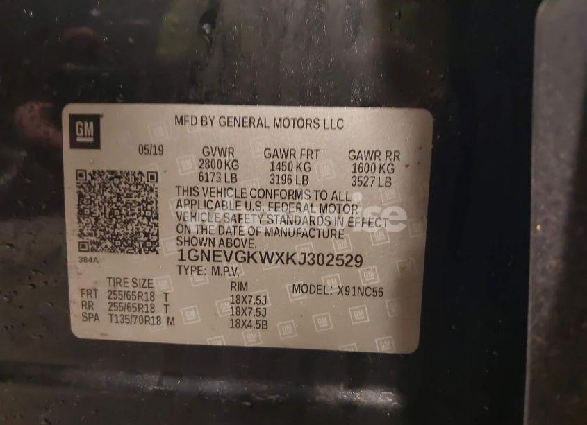 Photo 9 of 2019 Chevrolet Traverse 1LT (VIN 1GNEVGKWXKJ302529)