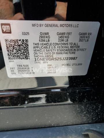 Photo 4 of 2025 CHEVROLET TRAVERSE LT (VIN 1GNEVGRS2SJ223987)