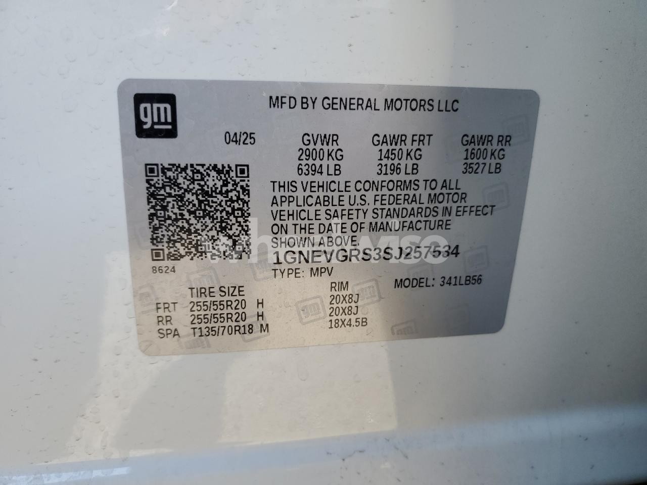 Photo 13 of 2025 CHEVROLET TRAVERSE LT (VIN 1GNEVGRS3SJ257534)