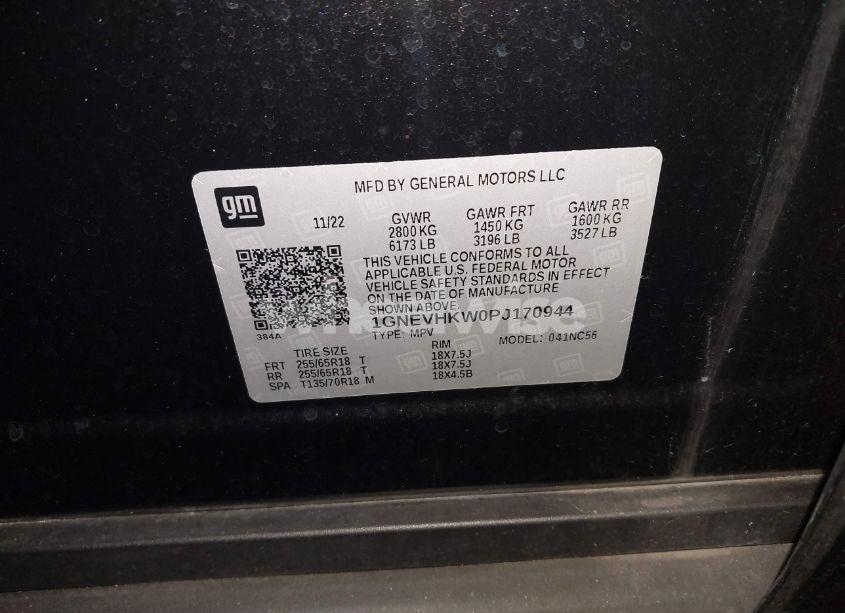 Photo 9 of 2023 Chevrolet Traverse AWD LT LEATHER (VIN 1GNEVHKW0PJ170944)