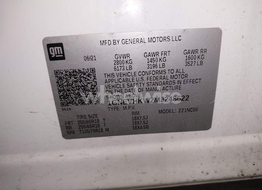 Photo 9 of 2021 Chevrolet Traverse AWD LT LEATHER (VIN 1GNEVHKW2MJ248622)