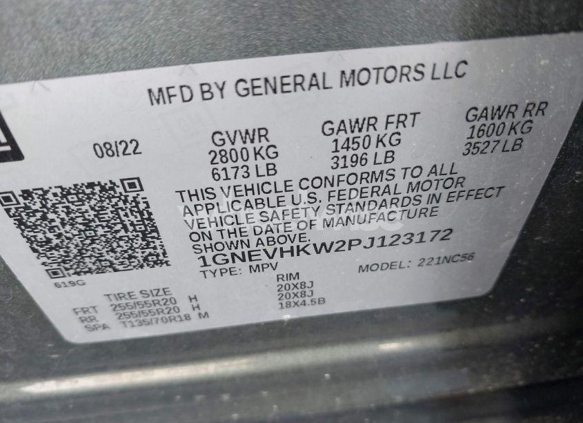 Photo 9 of 2023 Chevrolet Traverse AWD LT LEATHER (VIN 1GNEVHKW2PJ123172)