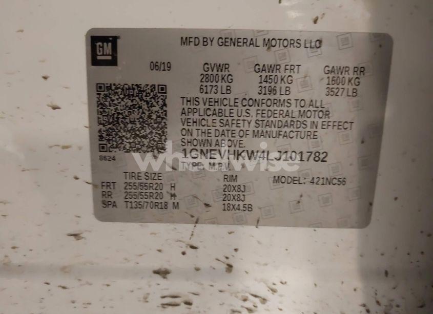 Photo 9 of 2020 Chevrolet Traverse AWD LT LEATHER (VIN 1GNEVHKW4LJ101782)