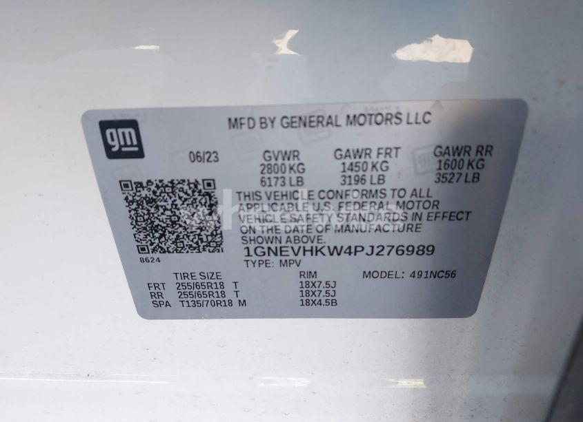 Photo 9 of 2023 Chevrolet Traverse AWD LT LEATHER (VIN 1GNEVHKW4PJ276989)