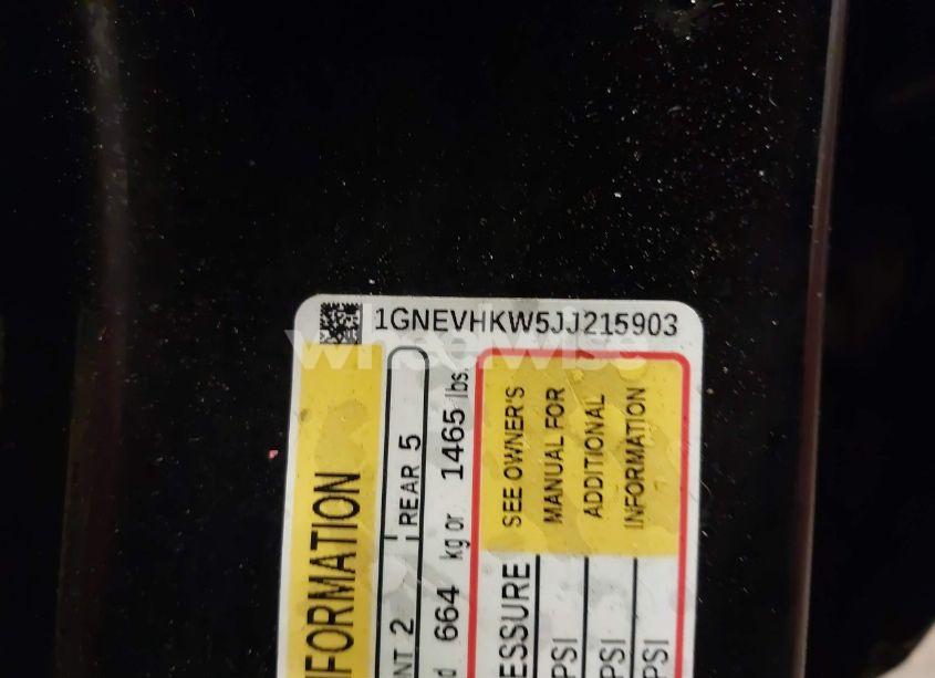 Photo 9 of 2018 Chevrolet Traverse 3LT (VIN 1GNEVHKW5JJ215903)