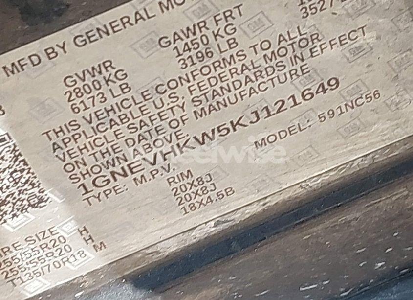 Photo 9 of 2019 Chevrolet Traverse 3LT (VIN 1GNEVHKW5KJ121649)