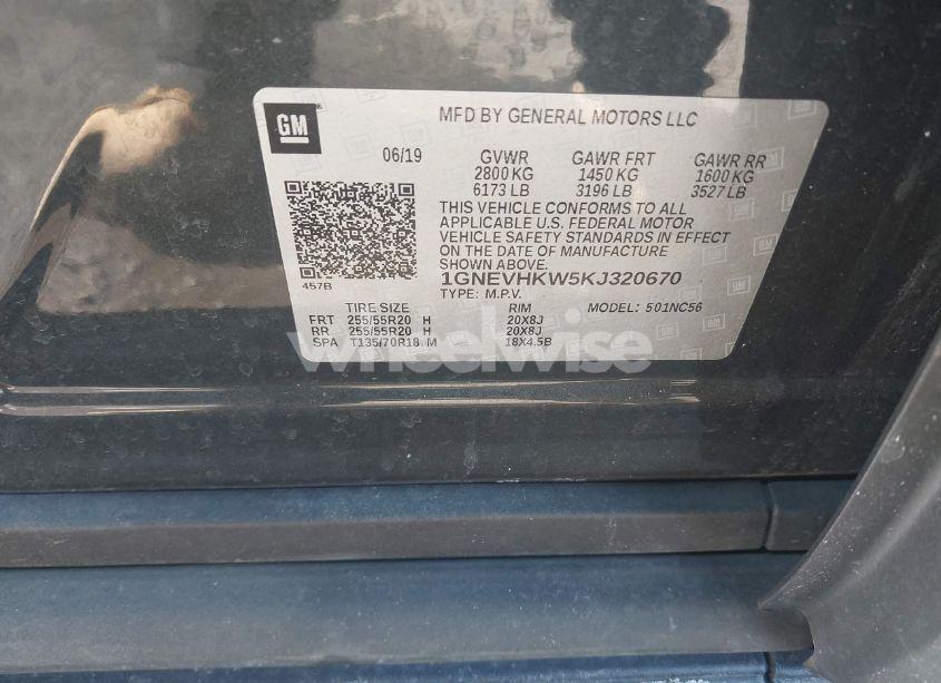 Photo 9 of 2019 Chevrolet Traverse 3LT (VIN 1GNEVHKW5KJ320670)