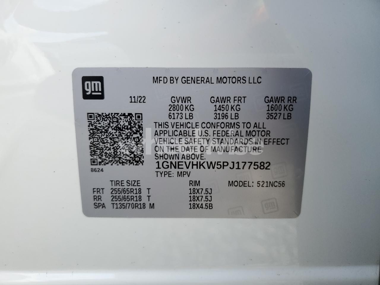 Photo 13 of 2023 CHEVROLET TRAVERSE LT (VIN 1GNEVHKW5PJ177582)