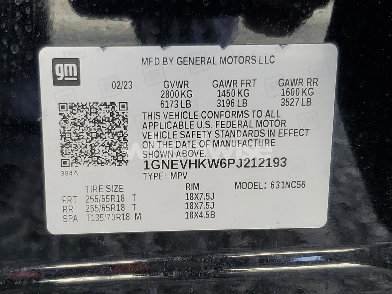 Photo 13 of 2023 CHEVROLET TRAVERSE LT (VIN 1GNEVHKW6PJ212193)