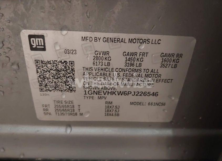 Photo 9 of 2023 Chevrolet Traverse AWD LT LEATHER (VIN 1GNEVHKW6PJ226546)